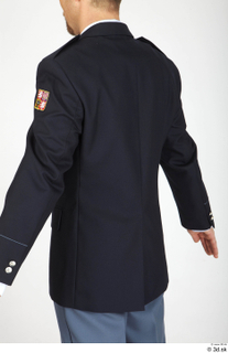  Photos Fireman Officier Man in uniform 1 21th century Fireman Officier black suit uniform upper body 0005.jpg
